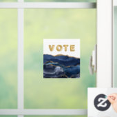 Patriotic Blue Gold Agate Vote ウィンドウサイン (ホーム)