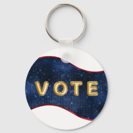 Patriotic Blue Wave Vote キーホルダー