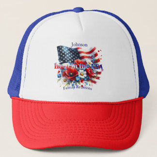 Patriotic Born in the USA Personalizable Family キャップ