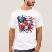Patriotic Born in the USA Personalizable Family Tシャツ (正面)