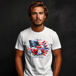 Patriotic Born in the USA Personalizable Family Tシャツ