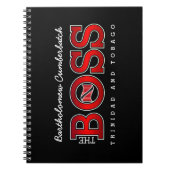 Patriotic BOSS Trinidad and Tobago Flag and NAME ノートブック (正面)