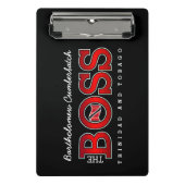 Patriotic BOSS Trinidad and Tobago Flag and NAME ミニクリップボード (正面)