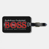 Patriotic BOSS Trinidad and Tobago Flag and NAME ラゲッジタグ (裏面横)
