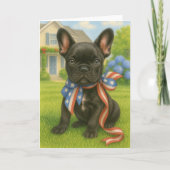 Patriotic Boston Terrier カード (正面)