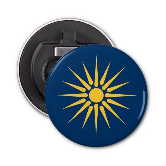 Patriotic bottle opener with Flag of Macedonia 栓抜き (正面)