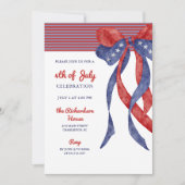 Patriotic Bow | 4th of July Party 招待状 (正面)
