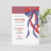 Patriotic Bow | 4th of July Party 招待状 (スタンド正面)