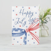 Patriotic Bow Happy July 4th! USA Independence シーズンカード (スタンド正面)