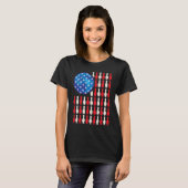 Patriotic Bowling Bowlers Players  Enthusiast Fan  Tシャツ (正面フル)