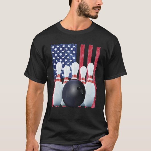 Patriotic Bowling Uniform Bowling Coach Tシャツ (正面)