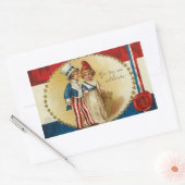Patriotic_BoyとGirl_Sticker 長方形シール (封筒)