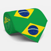 Patriotic Brazil Flag ネクタイ (ロール)