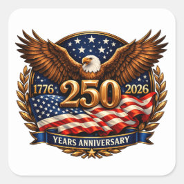 Patriotic Bronze 250th Anniversary Emblem スクエアシール