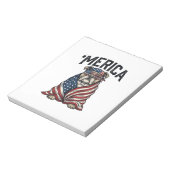 Patriotic Bulldog 'Merica Vintage Vector Shirt Des ノートパッド (回転)