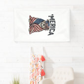 Patriotic Bulldog 'Merica Vintage Vector Shirt Des 横断幕 (インサイチュ)