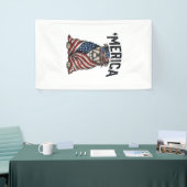 Patriotic Bulldog 'Merica Vintage Vector Shirt Des 横断幕 (トレードショー)