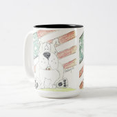 patriotic bulldog mug ツートーンマグカップ (正面左)