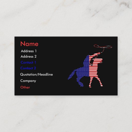 Patriotic Businessプロファイルカード 名刺 (正面)