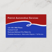 Patriotic Business Cards Automotive Service コーリングカード (正面)
