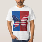 "Patriotic Butterfly" - a t-shirt design featuring Tシャツ (正面)