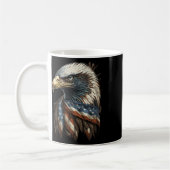 Patriotic Byld Eagle 7月の4thアメリカ合衆国男性 コーヒーマグカップ (左)