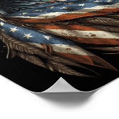 Patriotic Byld Eagle 7月の4thアメリカ合衆国男性 ポスター (角)