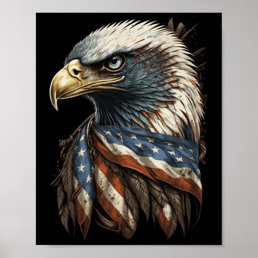 Patriotic Byld Eagle 7月の4thアメリカ合衆国男性 ポスター (正面)