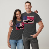 Patriotic C5 Galaxy jet American flag Tシャツ (ユニセックス)