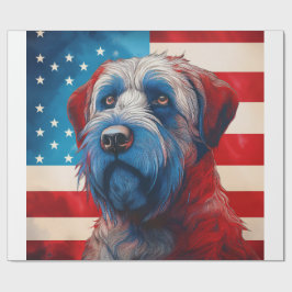Patriotic Cairn Terrier American Flag ラッピングペーパー