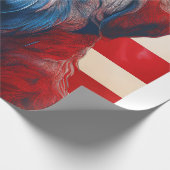 Patriotic Cairn Terrier American Flag ラッピングペーパー (角)