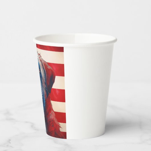 Patriotic Cairn Terrier American Flag 紙コップ (左)