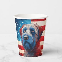 Patriotic Cairn Terrier American Flag 紙コップ