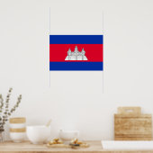 Patriotic Cambodia Flag ポスター (キッチン)