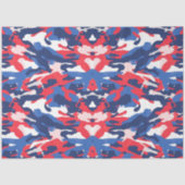 Patriotic Camo Red White Blue USA Freedom 薄葉紙 (正面)