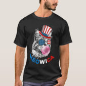 Patriotic Cat Meowica Bubblegum 4th of July Cat Tシャツ (正面)