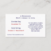 Patriotic Celebration Vote 名刺 (裏面)