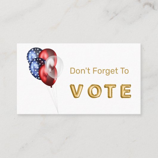 Patriotic Celebration Vote 名刺 (正面)