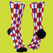 Patriotic Checker Stripe Crew Socks ソックス
