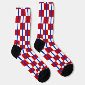 Patriotic Checker Stripe Crew Socks ソックス (右)