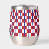 Patriotic Checker Stripe Stemless Wine Tumbler (正面)