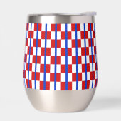 Patriotic Checker Stripe Stemless Wine Tumbler (左面)