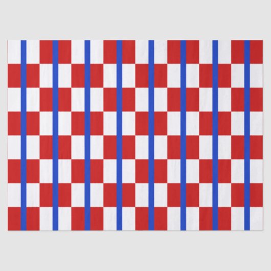 Patriotic Checker Stripe Tissue Paper 薄葉紙 (正面)