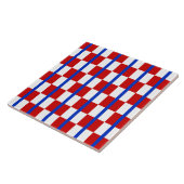 Patriotic Checkerboard Ceramic Tile タイル (側面)