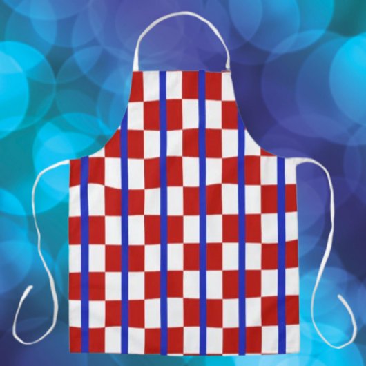 Patriotic Checkerboard Kitchen Apron エプロン