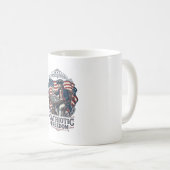 Patriotic Chess Player Vector Graphic Tee コーヒーマグカップ (正面右)
