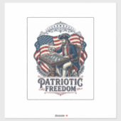 Patriotic Chess Player Vector Graphic Tee シール (シート)