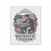 Patriotic Chess Player Vector Graphic Tee シール (正面)