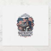 Patriotic Chess Player Vector Graphic Tee スパークリングワインラベル (シングルラベル)