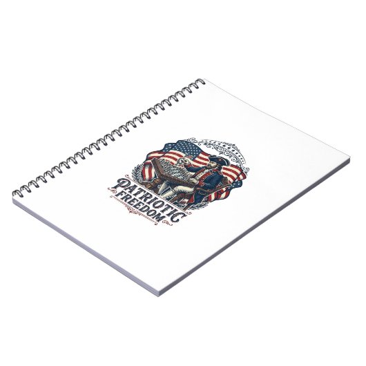 Patriotic Chess Player Vector Graphic Tee ノートブック (左側)